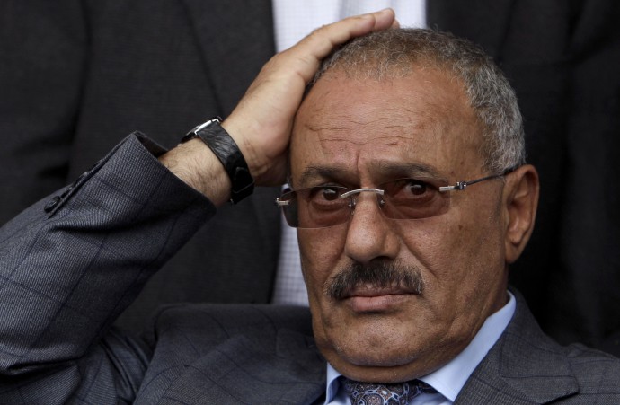 Yemeni President Ali Saleh in currently in New York recieving Medical treatment. (AP Photo/Muhammed Muheisen, File)