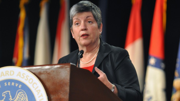 Janet Napolitano, secretary of the Department of Homeland Security, visits the 131st National Guard Association National Conference meeting in Nashville, Tenn., on Sept. 13, 2009. Napolitano recently stated that without cybersecurity standards for critical industries, there will be gaps that U.S. adversaries will be able to exploit. (U.S. Army photo by Staff Sgt. Jim Greenhill)