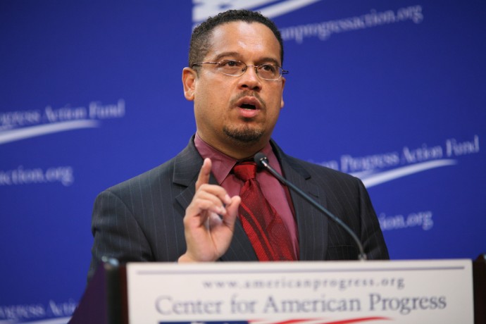 Keith Ellison (D-MN) has stated that the United States should take a more democratic approach to dealing with Iran and its nuclear program. (Photo by Center for American Progress Action Fund)