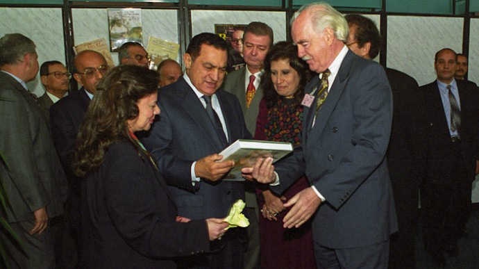 Mubarak opening of the Cairo Book Fair in 1998. (Photo Norbert Schiller)