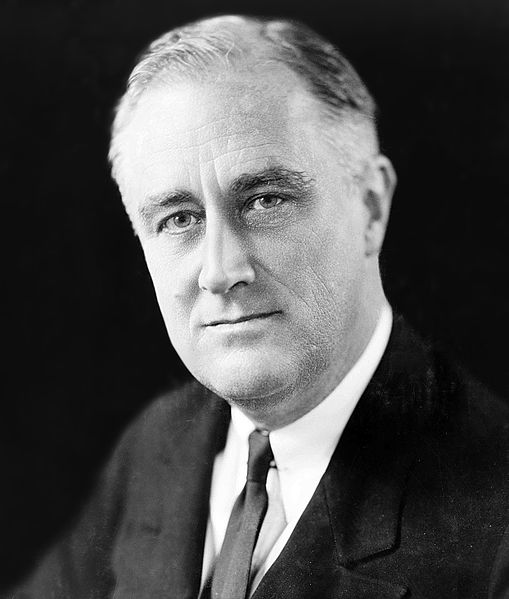 Franklin Delano Roosevelt, 1933. (Photo from the United States Library of Congress's Prints and Photographs division)
