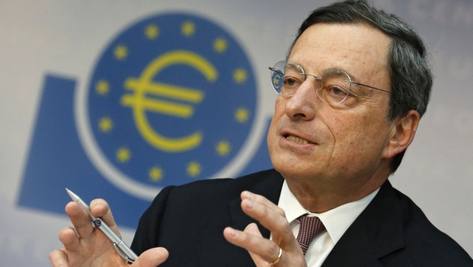 In this July 5, 2012 file photo President of the European Central Bank Mario Draghi speaks during a news conference in Frankfurt, central Germany. (AP Photo/dapd, Mario Vedder, File)