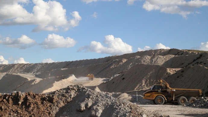 This photo shows an open-cut coal mine Feb. 11, 2012. (Photo by Kate Ausburn via Flikr)