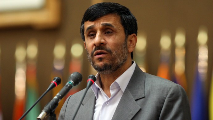Iranian President Mahmoud Ahmadinejad, speaks during the inaugural ceremony of the 15th Non-Aligned Movement Foreign Ministerial meeting, in Tehran on Tuesday July, 29, 2008. (AP photo/Hasan Sarbakhshian)