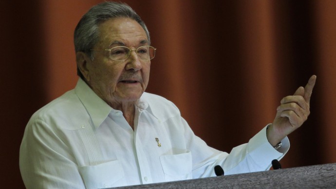 Cuba's President Raul Castro delivers the closing speech during a session by the National Assembly in Havana, Cuba, Monday, July 23, 2012. (AP Photo/Ismael Francisco, Cubadebate)