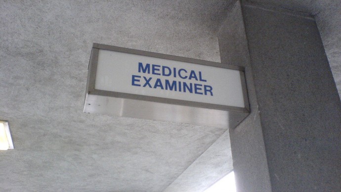 A sign for the medical examiner is shown in this March 20, 2006 photo. (Photo by Brett L. via Flikr)