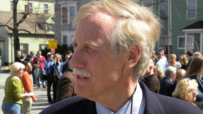 A photo of the former governor of Maine, Angus King, on April 1, 2010. (Photo by CurtFletcher via Flikr)