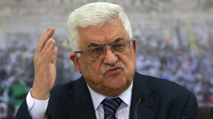 In this Friday, Nov. 16, 2012 file photo, Palestinian President Mahmoud Abbas speaks during a meeting of the Palestinian leadership at his compound in the West Bank city of Ramallah. (AP Photo/Majdi Mohammed, File)