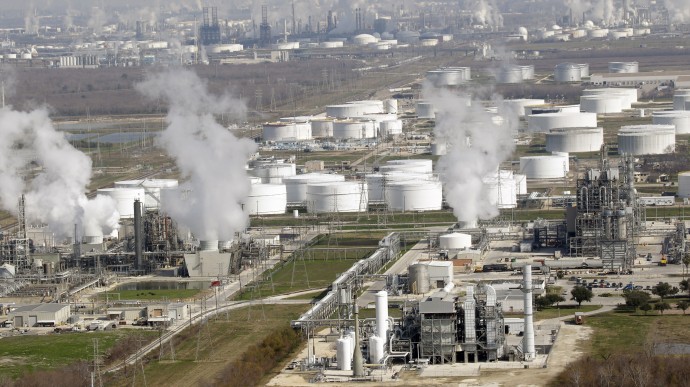 Petrochemical plants and refineries are shown in this aerial view Friday, Jan. 21, 2011 in Deer Park, Texas. (AP Photo/David J. Phillip)