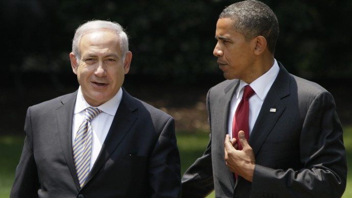 In this July 6, 2010, file photo, President Barack Obama, right, talks with Israeli Prime Minister Benjamin Netanyahu as they walk to Netanyahu's car outside the Oval Office of the White House in Washington. (AP Photo/Carolyn Kaster, File)