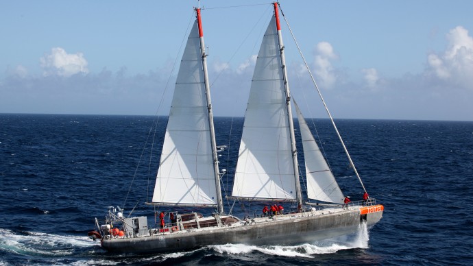 A photo of the Tara sailboat is shown here. (Photo F. Latreille - Tara Expeditions)