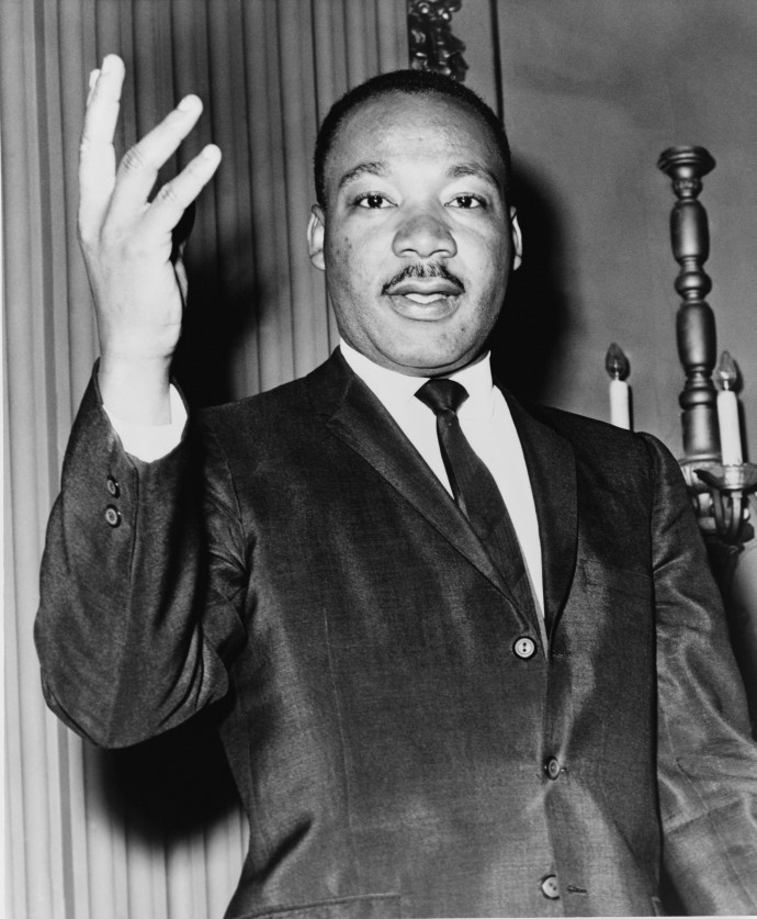 Martin Luther King, Jr. is shown in this 1964 photo from the Library of Congress.